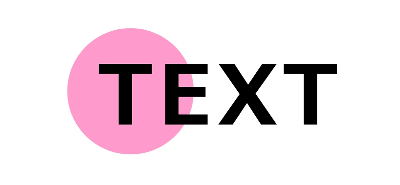 CoralDraw:合成・切り抜き・差分の方法:形状の例題、円とテキスト