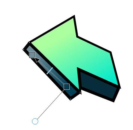 CorelDraw:立体の影部分にもインタラクティブ塗り潰しで微調整する