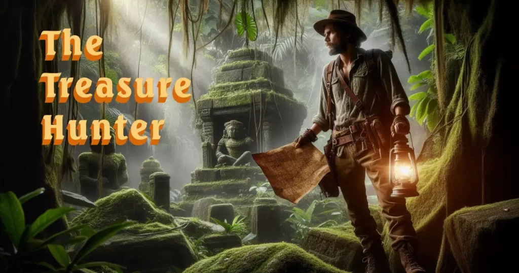 Coreldraw:テキストをブロック影で立体的に強調したサンプル:トレジャーハンター