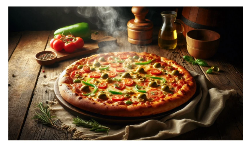 CorelDRAW:画像の斜めカットサンプル、ピザの画像