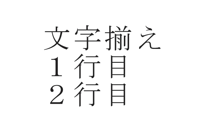 CorelDRAW：文字の中央揃え・均等割り付け・行間の調整、サンプルテキスト